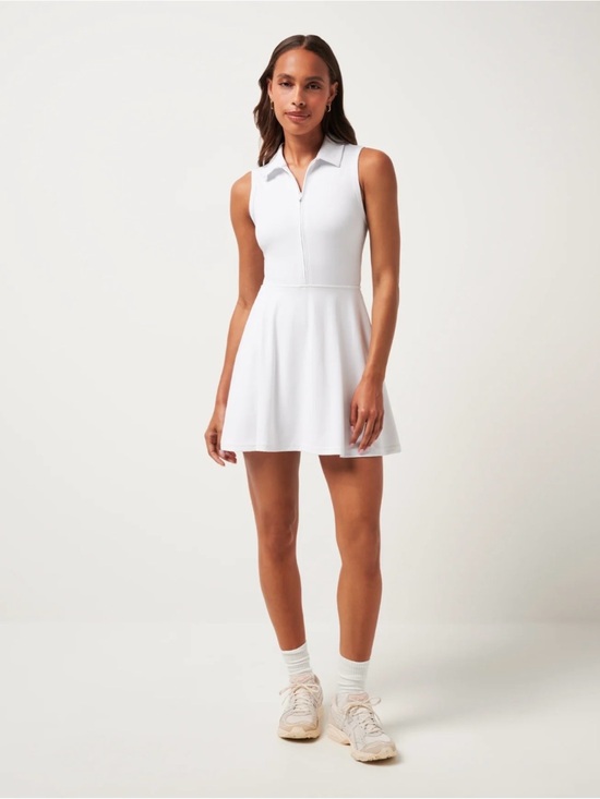Travis Mathew Dresses & Skirts - Travis Mathew Movement Sleeveless Polo Dress 2.0 White XS